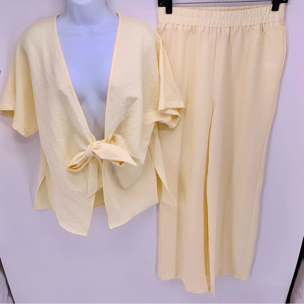 4TH & RECKLESS Breeze Oversized Tie Front Beach Set Womens Size S/M - Picture 2 of 10